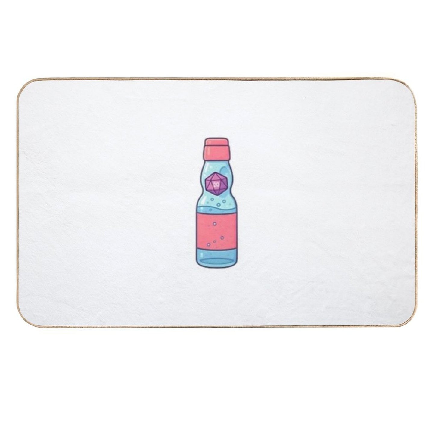 Kawaii D20 Ramune Marble Soda Cute Nerdy TTRPG Drink  Repositionable Bath Mat