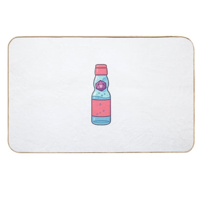Kawaii D20 Ramune Marble Soda Cute Nerdy TTRPG Drink  Repositionable Bath Mat