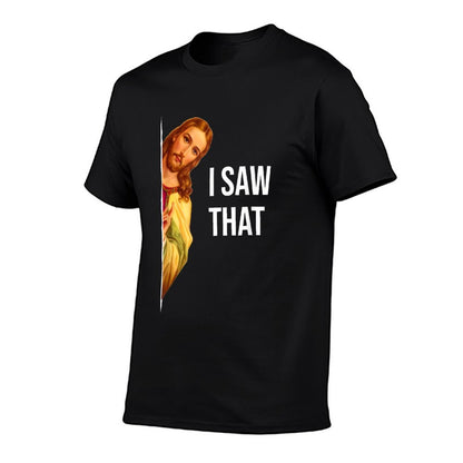 Funny Jesus Meme Quote - Men's & Women's Classic Fit Crew Neck, Black  Stretchy T-Shirt