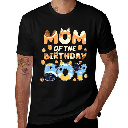 Mom Of The Birthday Boy Blue Funny Dog Mothers Day  Versatile T-Shirt