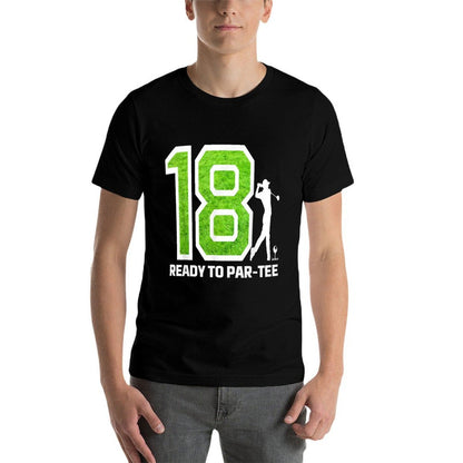18th Birthday Golf Player Golfer Boys 18th Year Old Birthday  Polyester Blend T-Shirt