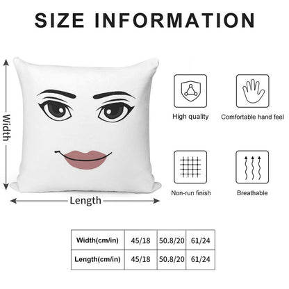 The Woman Face Soft Durable Construction Throw Pillow