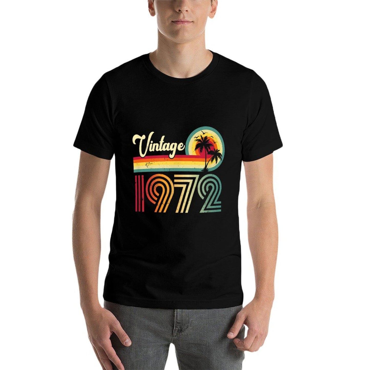 Vintage 1972 Retro Sunset 50th Birthday Comfortable T-Shirt