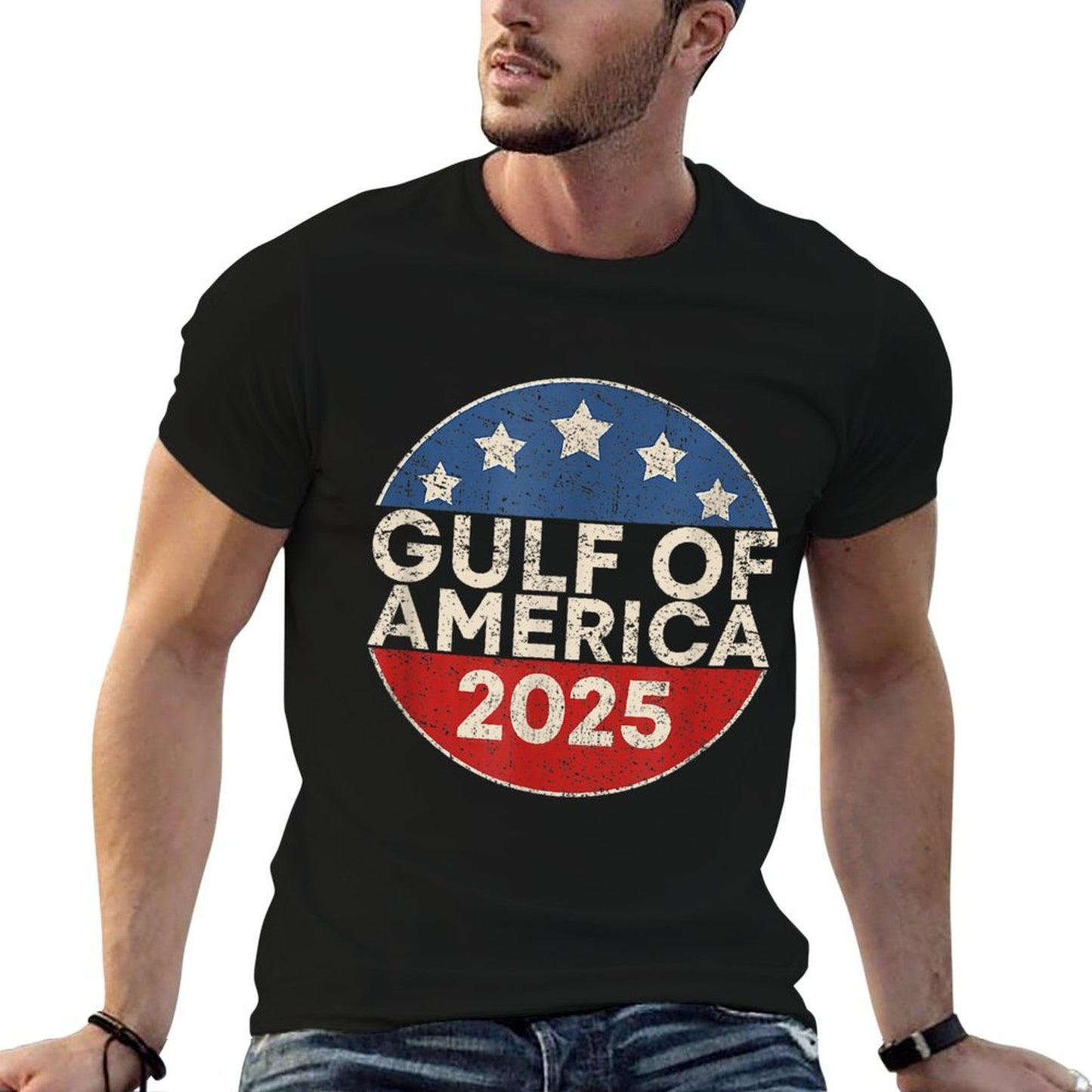 America Gulf Mexico - Gulf Of USA America 2025 Retro Button Stretchy T-Shirt