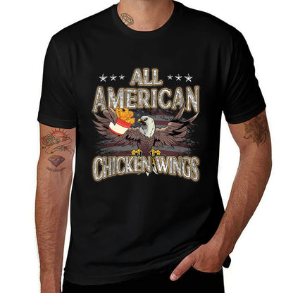 All Patriotic Chicken Wings American USA 4th of July  Odor-resistant T-Shirt
