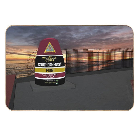 Southernmost Point at Sunset Durable Bath Mat