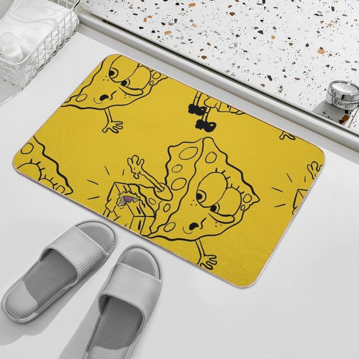 Spongebob Ripped Pants  Spongebob Themed  @HeckinFarOut  Dirt-Trapping Bath Mat