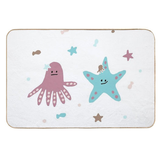 Octopus And Starfish Friends  Eco-Friendly Bath Mat