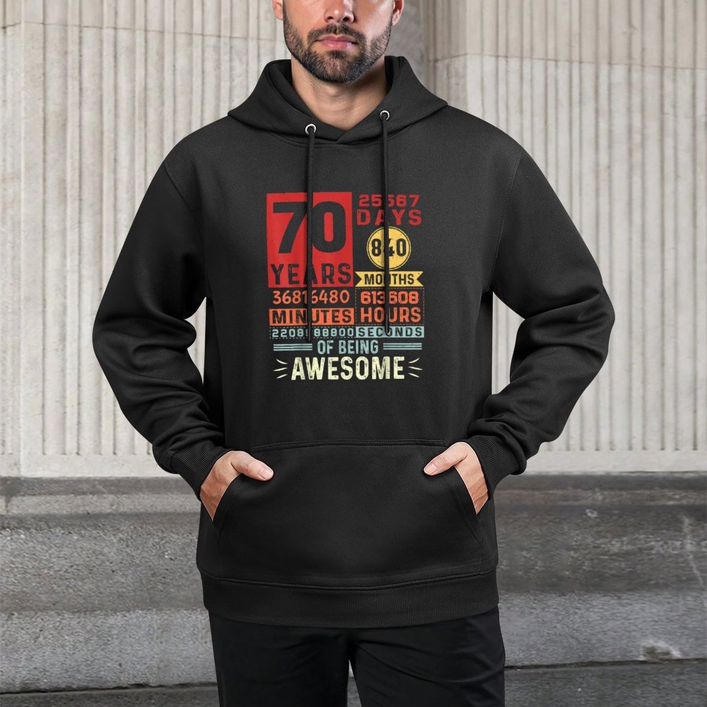 Seventy Years of Being Awesome 70 Years Old 70th Birthday Casual Wear Hoodie