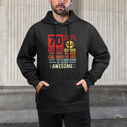 Seventy Years of Being Awesome 70 Years Old 70th Birthday Casual Wear Hoodie