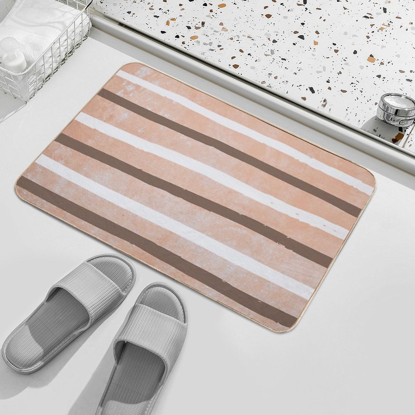 Rustic Brick Strips  Anti-Trip Bath Mat