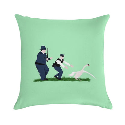 Swan Cops Soft Washable Throw Pillow