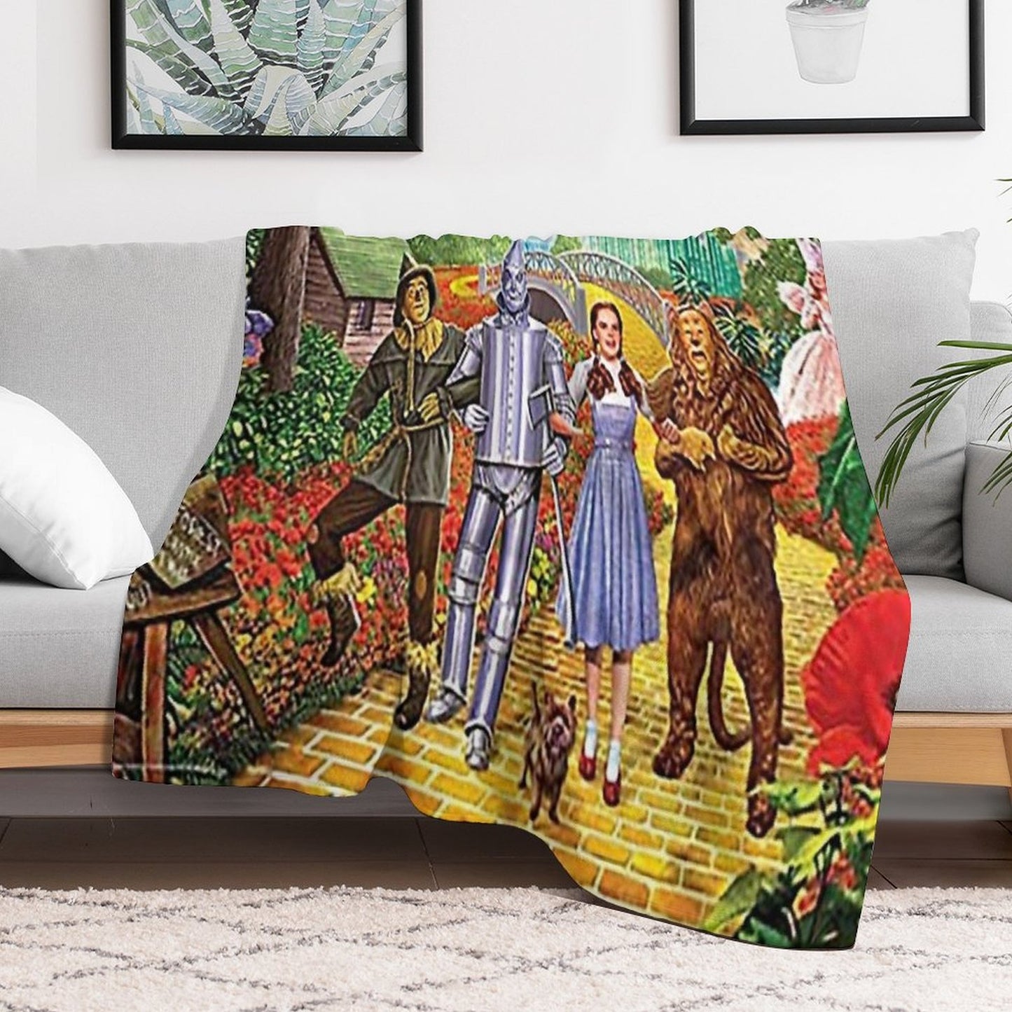 Follow The Yellow Brick Road - Wizard Of Oz Multi-functional Throw Blanket