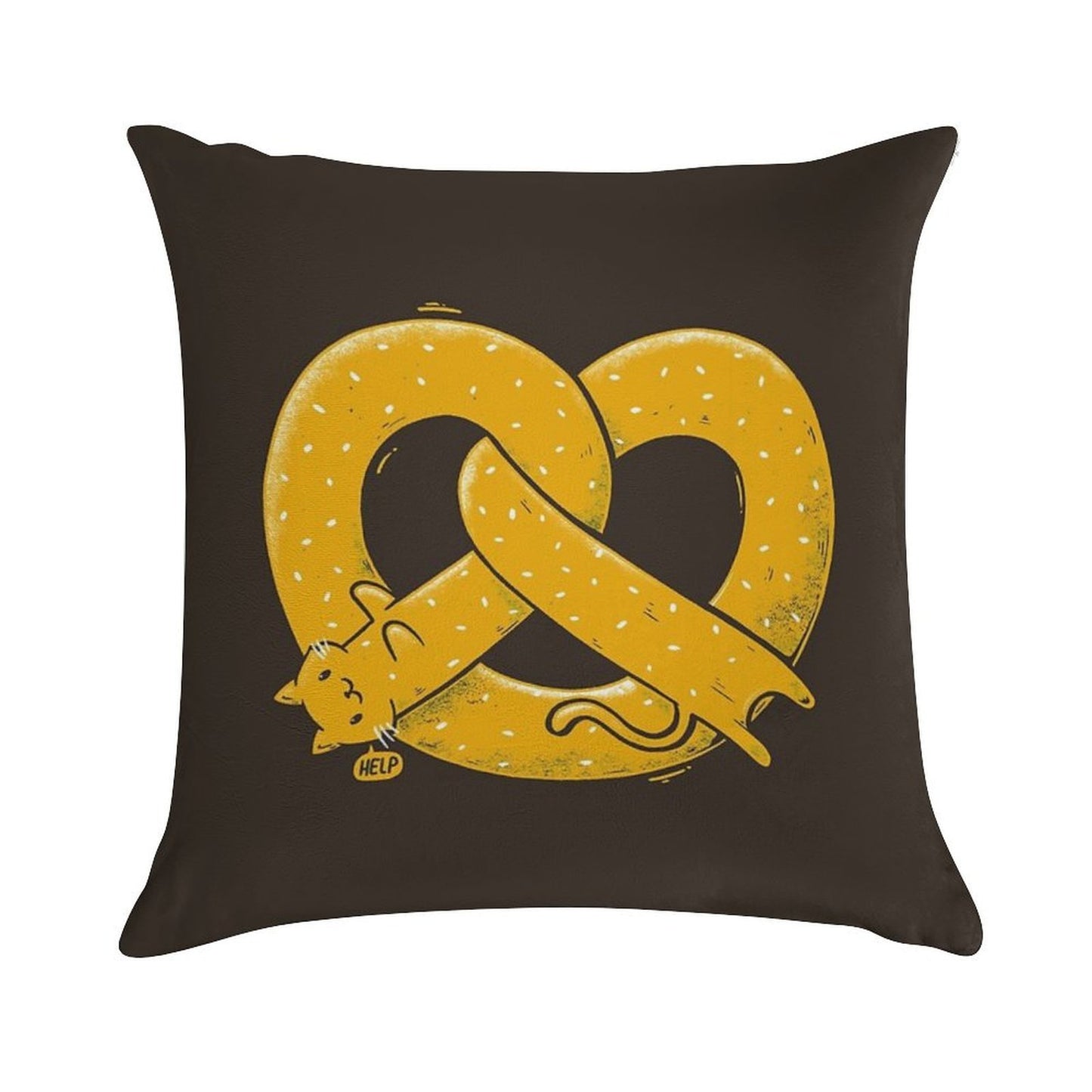 The Long Cat Is A Pretzel Soft Ultra-Soft Texture Throw Pillow