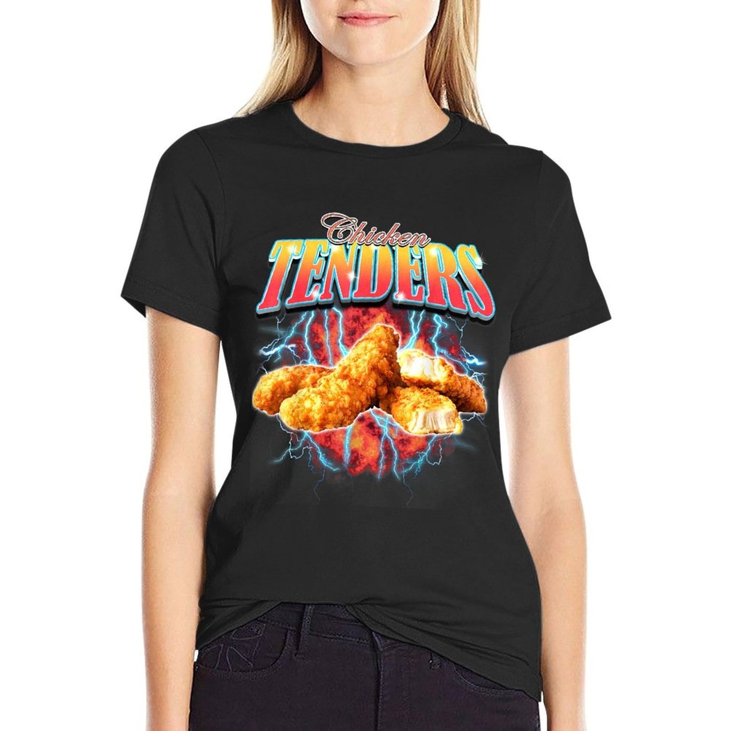 Bootleg Rap Funny Chicken Tenders Vintage 90s Heavy Metal  Affordable Price T-Shirt