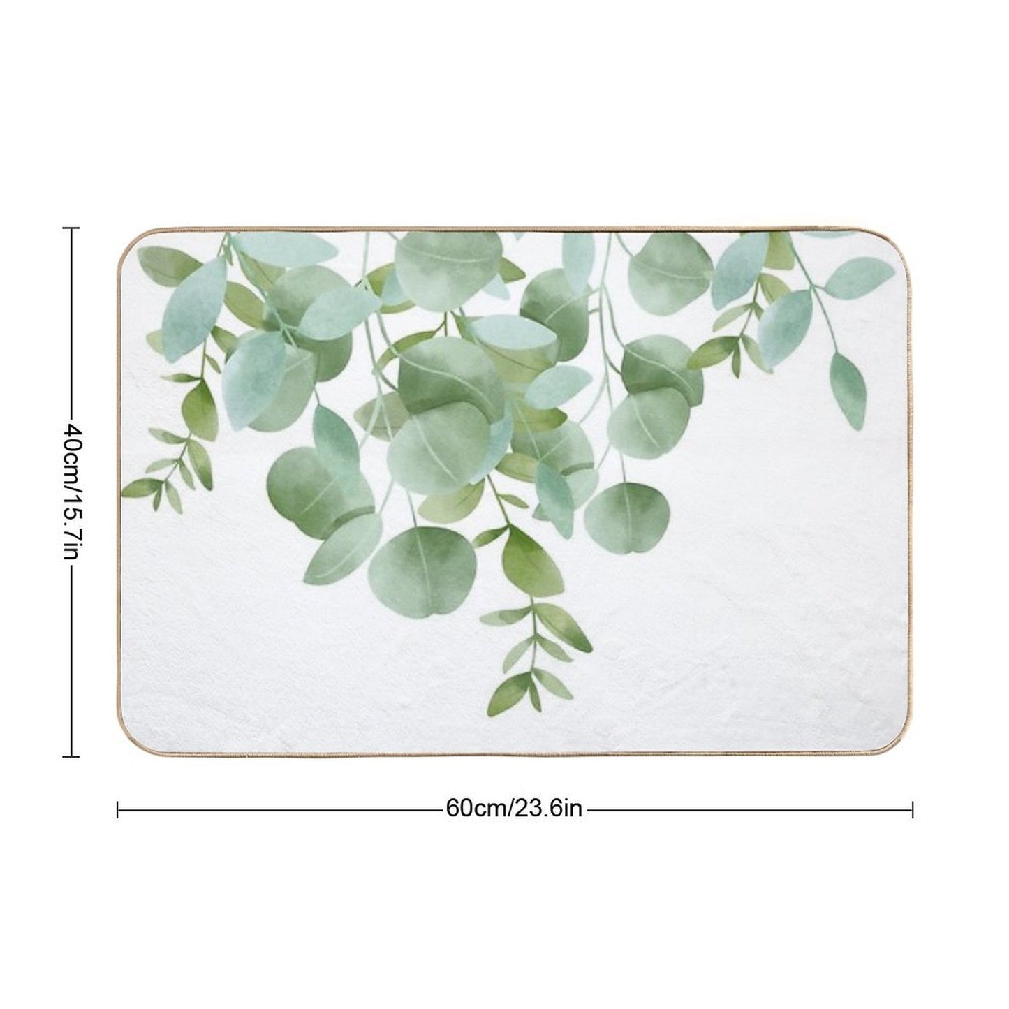 Ivy Leaves  Dirt-Trapping Bath Mat