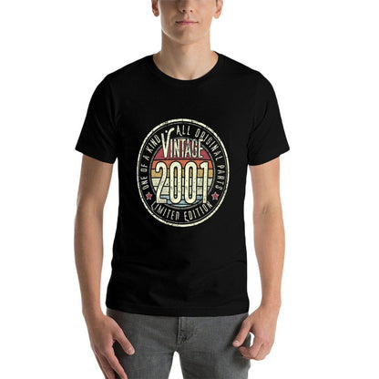 21 Years Old Vintage 2001 Limited Edition 21st Birthday  High-quality Stitching T-Shirt