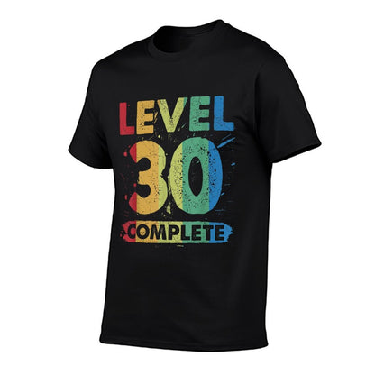 Level 30 Complete 30th Birthday  Heathered Texture T-Shirt