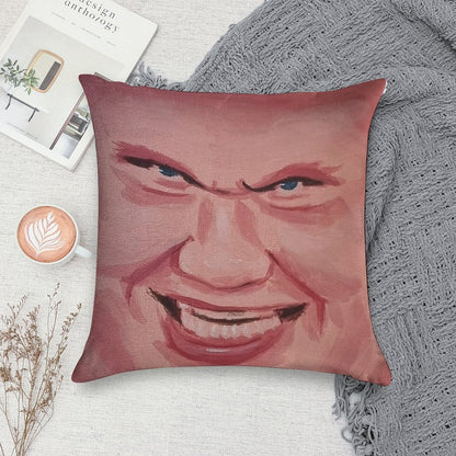 Evil Erling Haaland Face Soft Decorative Cover Throw Pillow