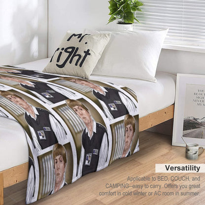 Celebrating The Gay Icons - Sylvia Hollamby Aka Bodybag from Bad Girls Wrinkle-free Throw Blanket