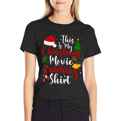 Funny This Is My Christmas Movie Watching Family Matching  Trendy Pattern T-Shirt