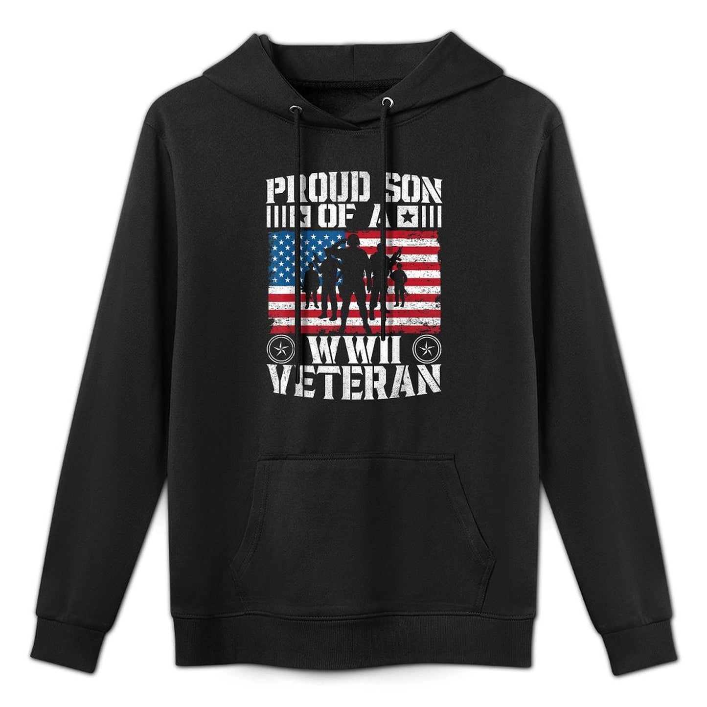 Proud Son Of A WWII Veteran Veterans, Patriotic Veteran Machine Washable Hoodie