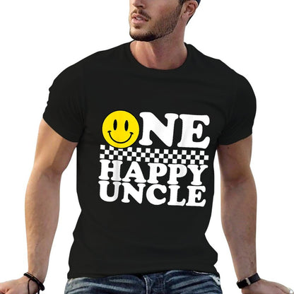 One Happy Dude Uncle 1st Birthday Family Matching  Cotton T-Shirt