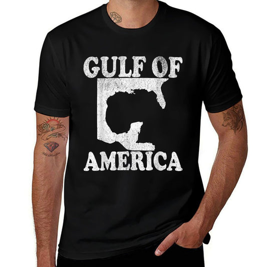 Vintage Gulf of USA America Funny USA Flag Soft T-Shirt