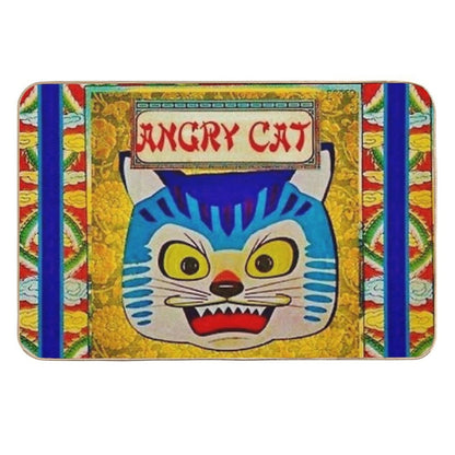Angry Cat Vintage Firework Cover  Long-Lasting Bath Mat