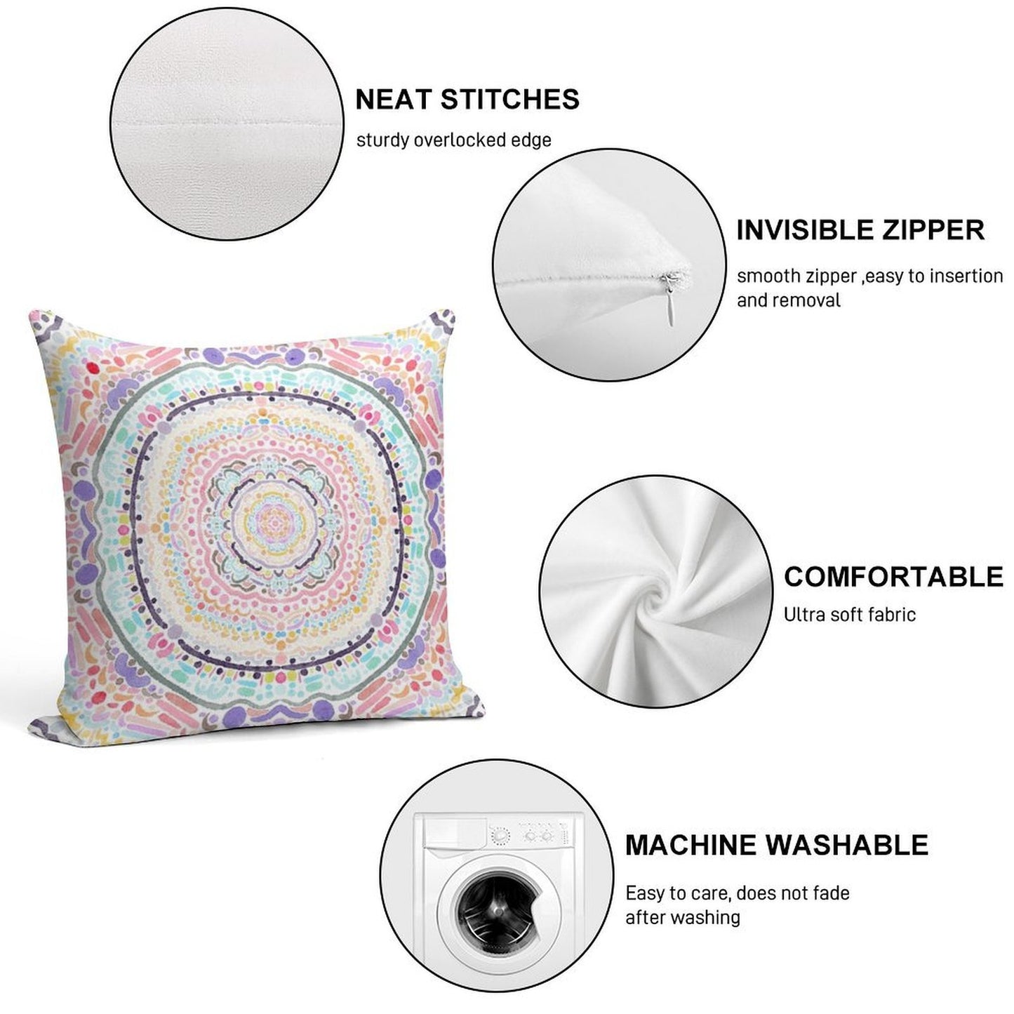 Summer Ice Cream Soft Warmth Comfort Throw Pillow