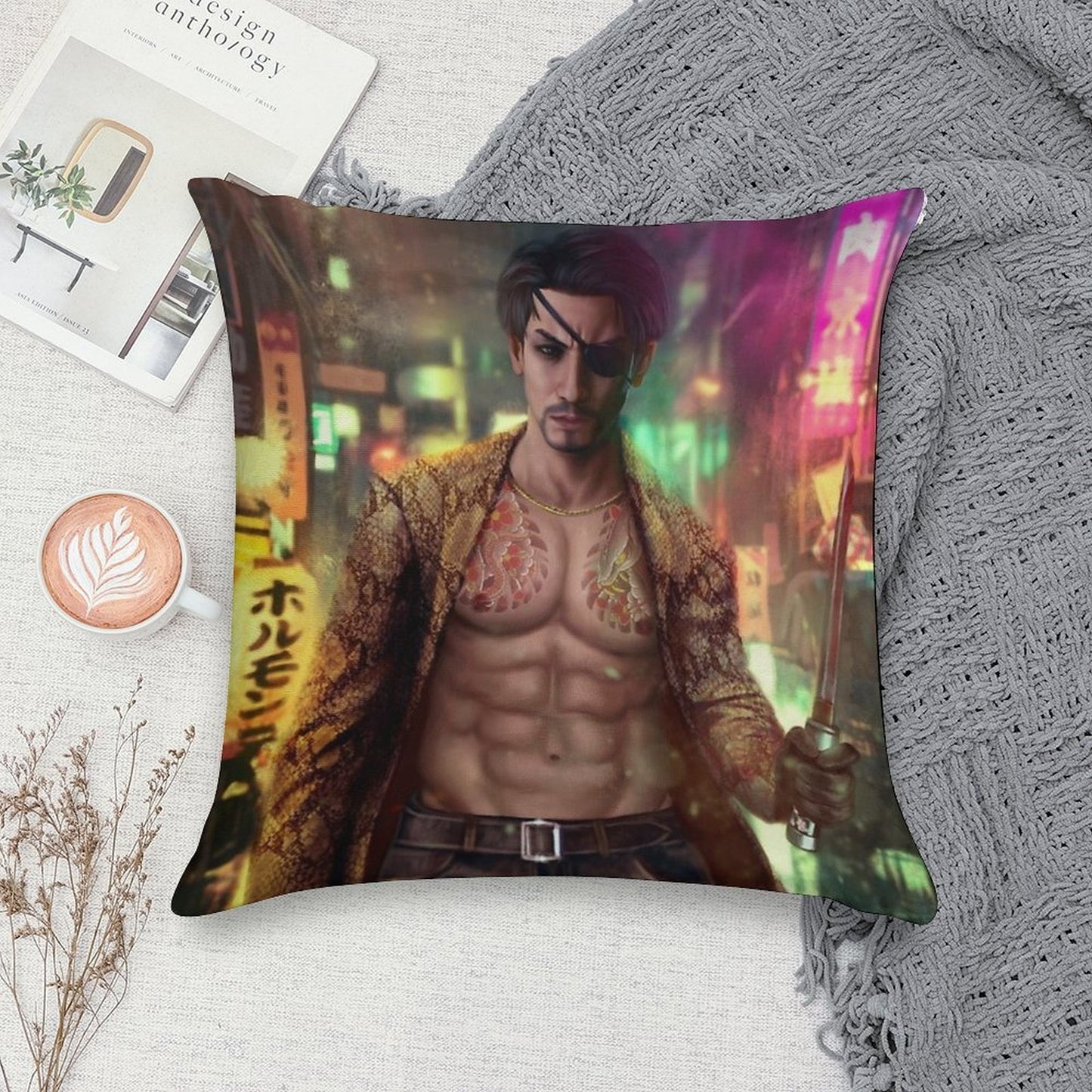 Majima Goro Soft Durable Construction Throw Pillow
