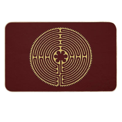 Sacred Geometry Symbol - Chartres Labyrinth 2  Non-Slip Bath Mat