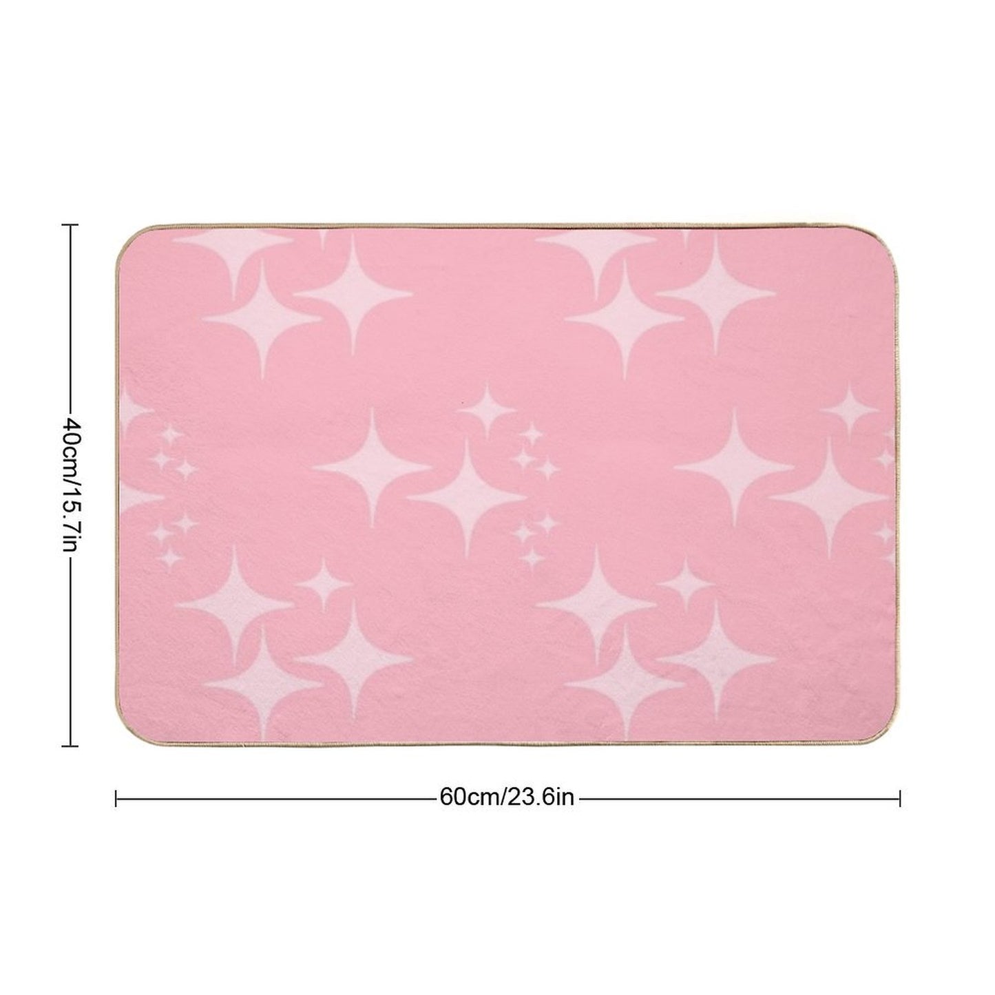 Retro1950s Mid Century Modern Pink Atomic Starburst  Versatile Bath Mat