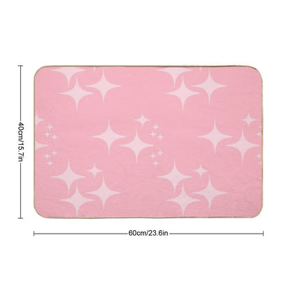 Retro1950s Mid Century Modern Pink Atomic Starburst  Versatile Bath Mat