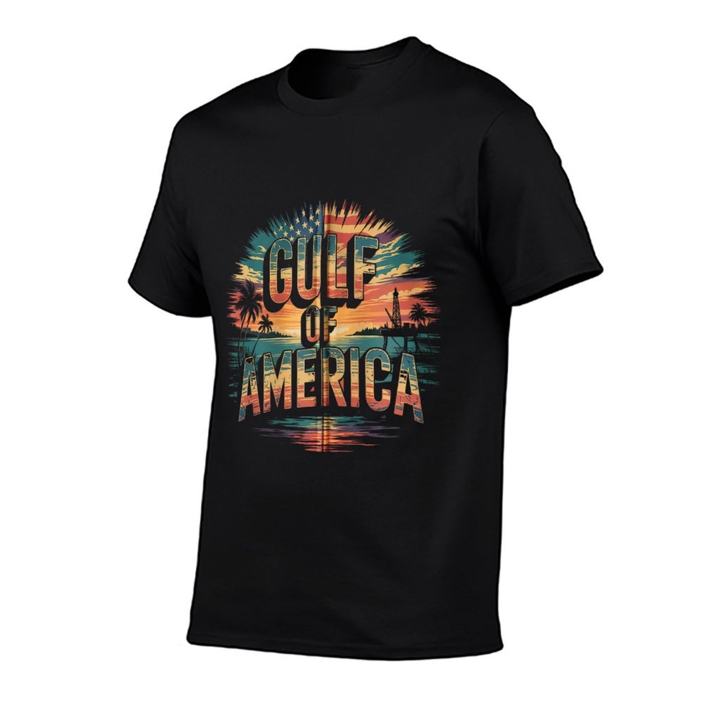 Retro Gulf Of Usa America Patriotic Beach Life Est 2025 Zip Odor-resistant T-Shirt