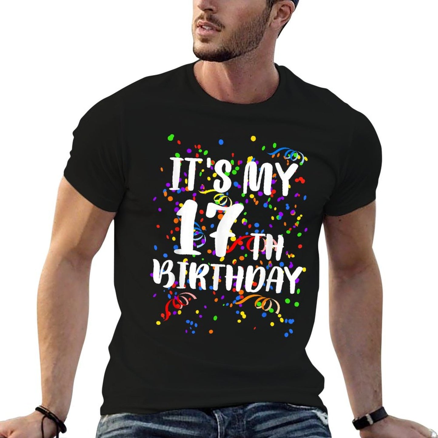Its My 17th Birthday Happy Birthday Funny Gift  Odor-resistant T-Shirt