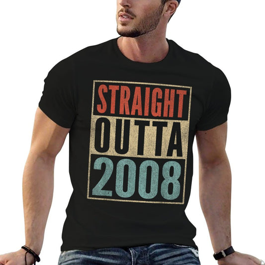 Straight Outta 2008 Retro 16 YOn Boys Funny 16 Birthday  Soft T-Shirt