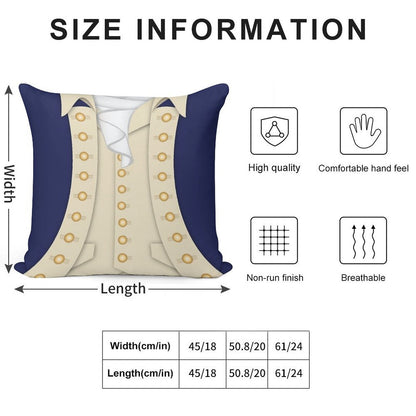 Alexander Hamilton Soft Short Plush Fabric Throw Pillow