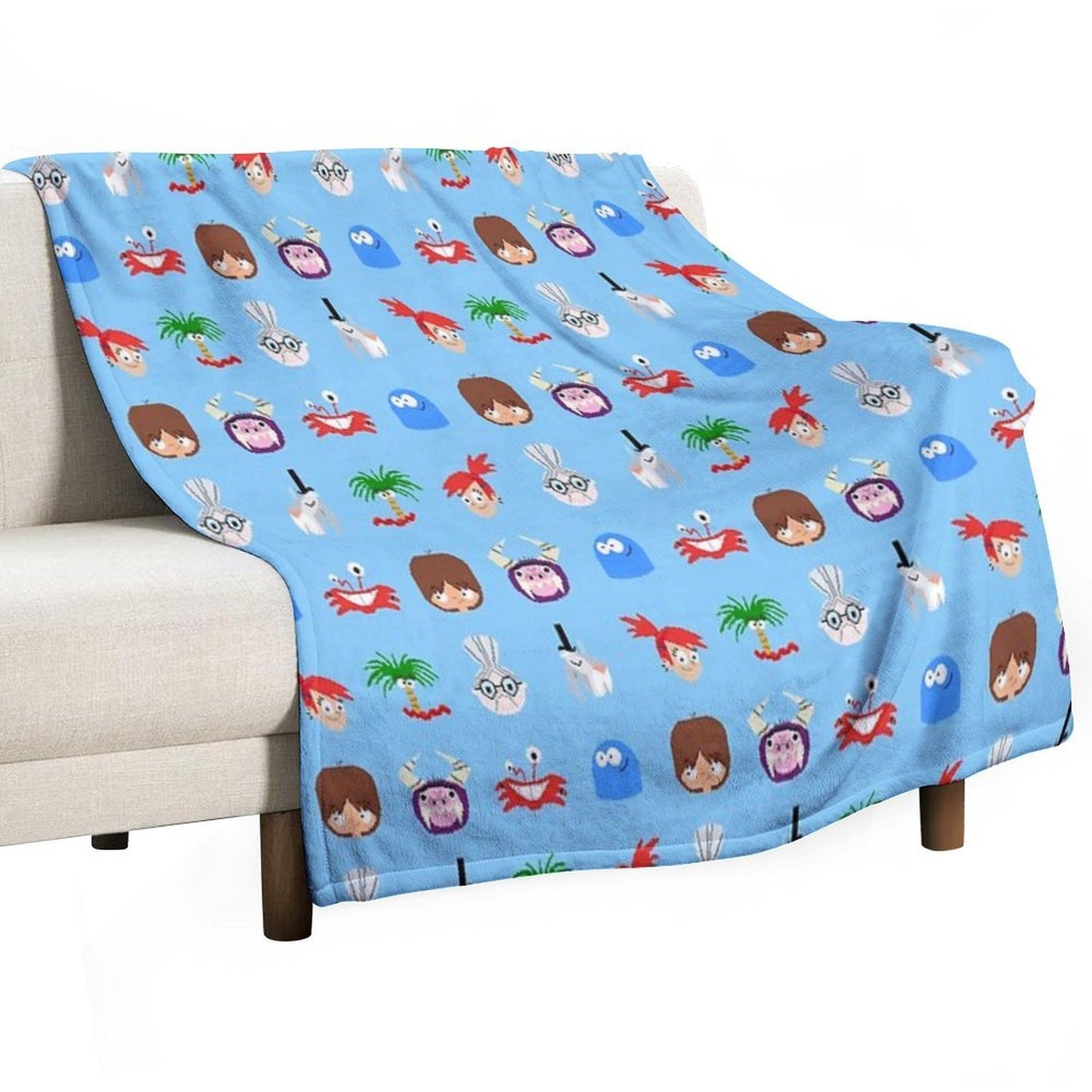 Fosters Home for Imaginary Friends - Pixel Pattern 2 Plush Throw Blanket
