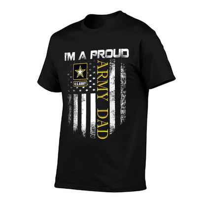 Vintage I'm A Proud Army Dad With American Gift  Affordable Price T-Shirt