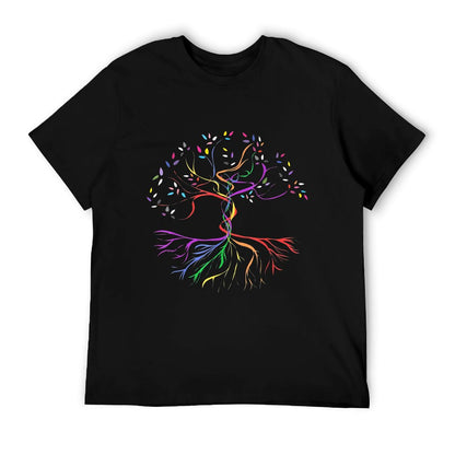 Tree Life Rainbow LGBT Cool Gay Pride Ally Wrinkle-resistant T-Shirt