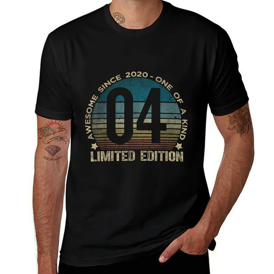 4th Birthday 4 Year Old Gifts Vintage 2020 Limited Edition  Oversized Silhouette T-Shirt
