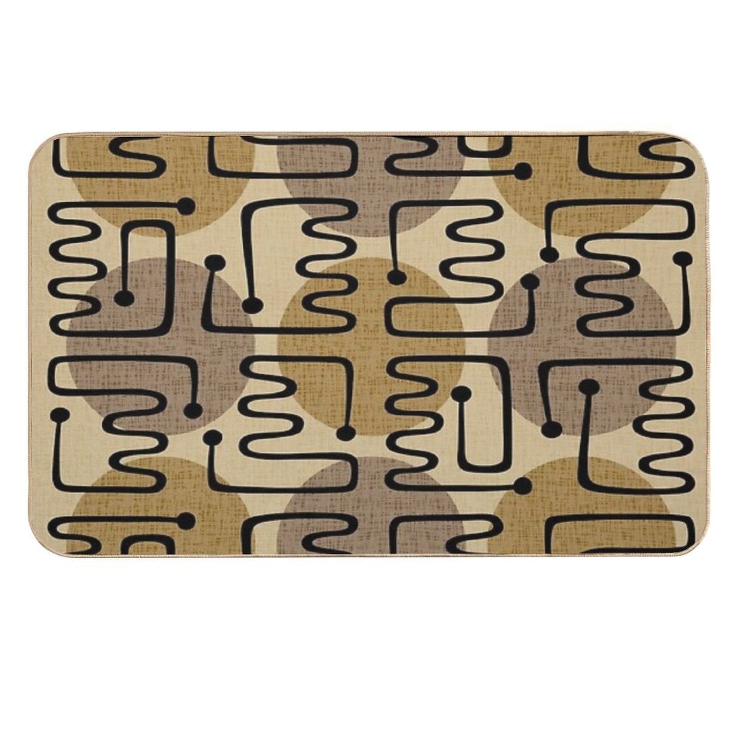 Mid Century Modern Atomic Polka Dot Pattern 229  Odorless Bath Mat