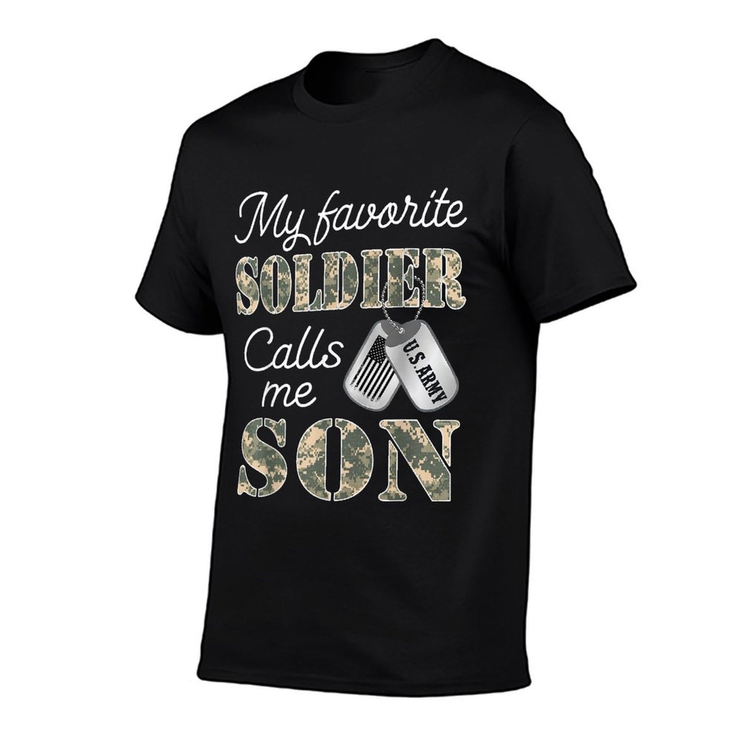 My Favorite Soldier Calls Me Son Proud Army Son US Army  Lightweight T-Shirt