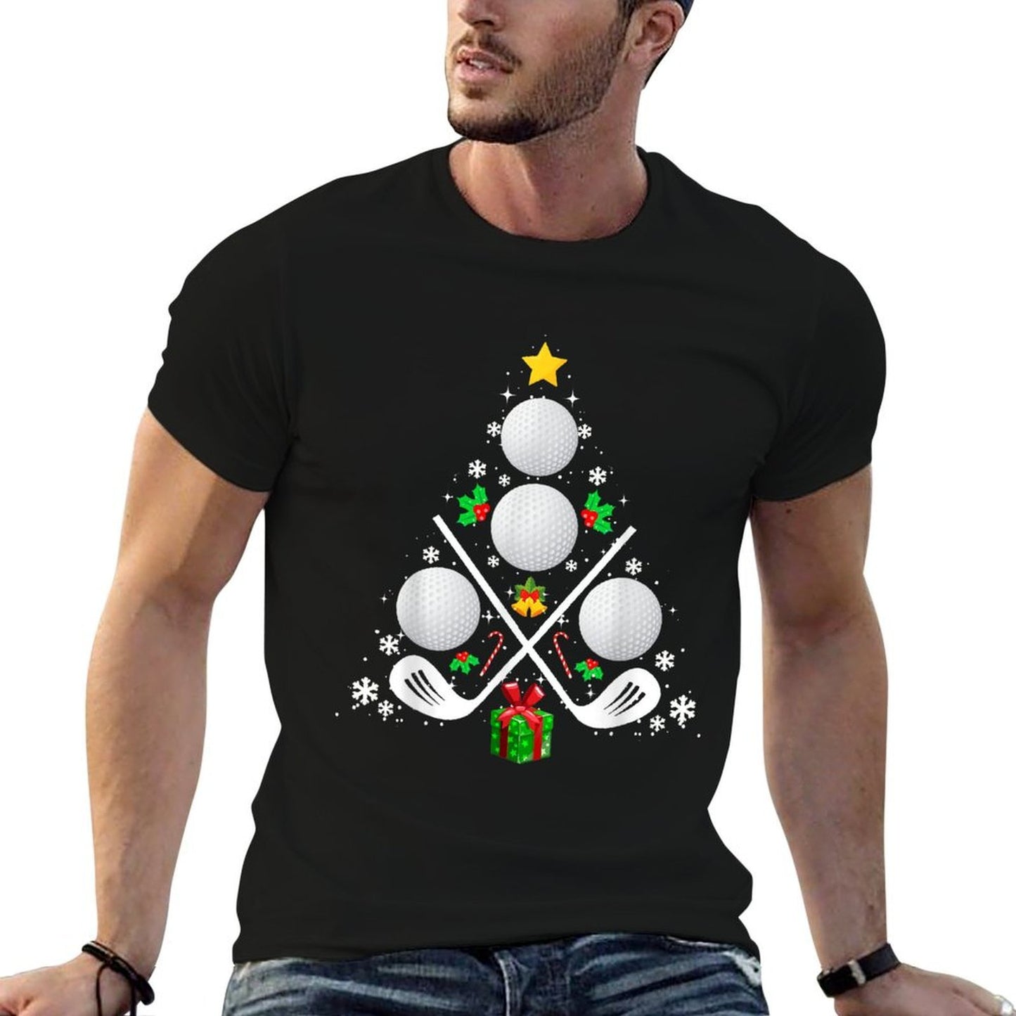 Golf Equipment Christmas Tree Christmas Golf  Relaxed-fit T-Shirt