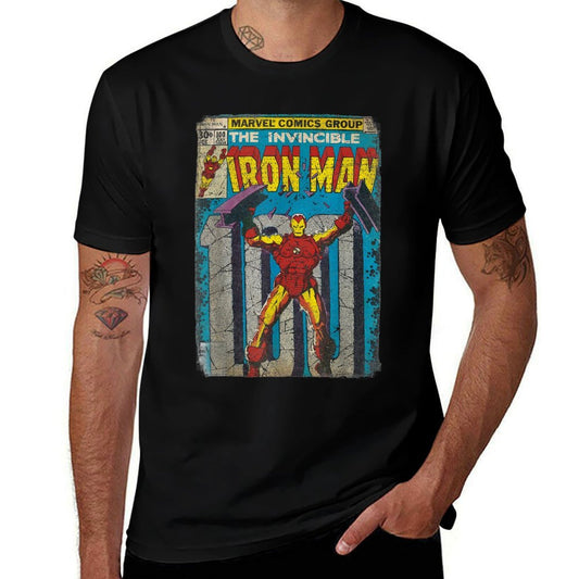 Iron Man Classic Retro Comic Vintage Cover Graphic  Soft T-Shirt
