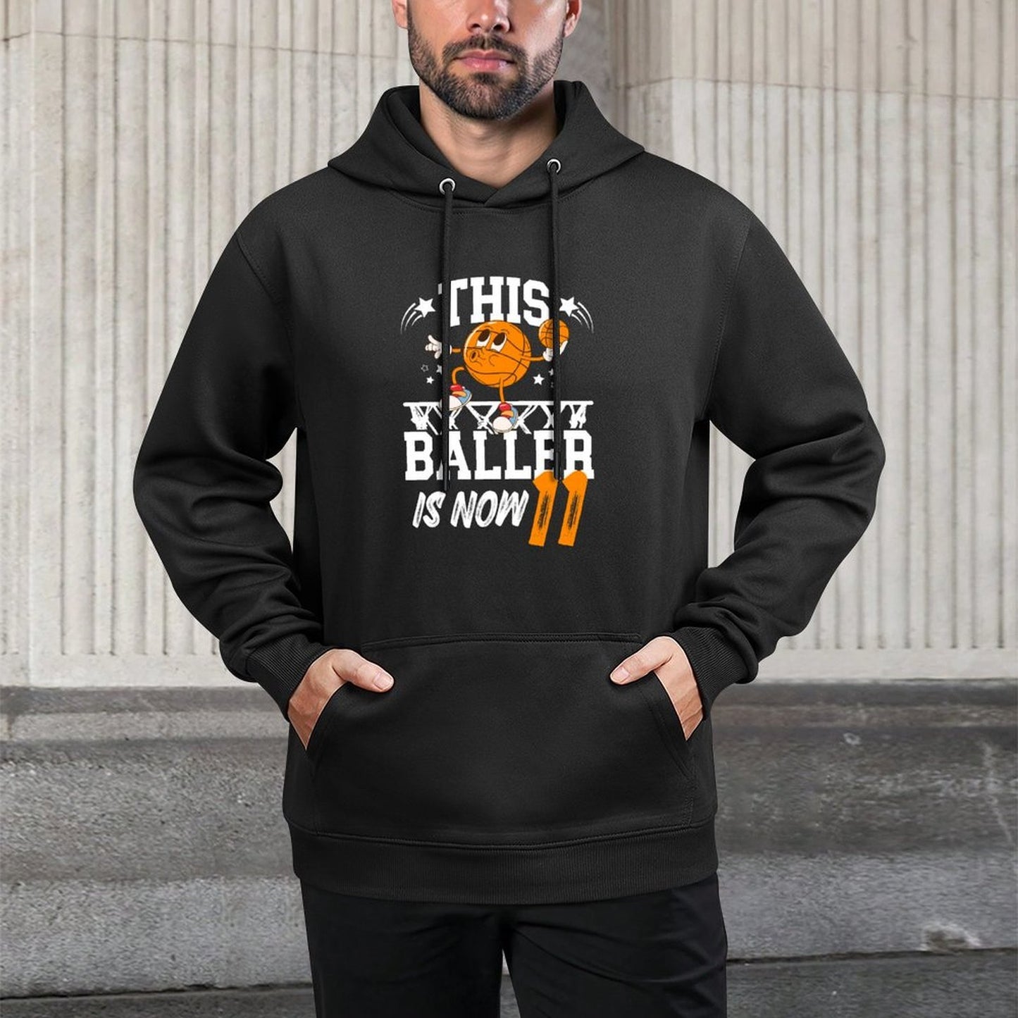 11th Basketball Birthday Eleven Year Old Basketball Player Easy Care Hoodie