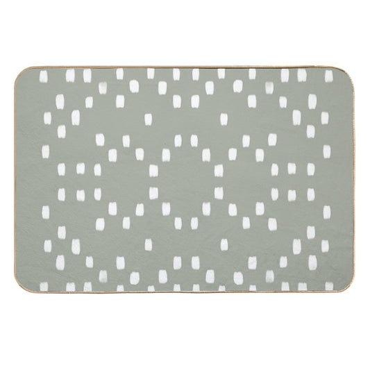 Cute Green Dots Pattern  Slip-Resistant Bath Mat