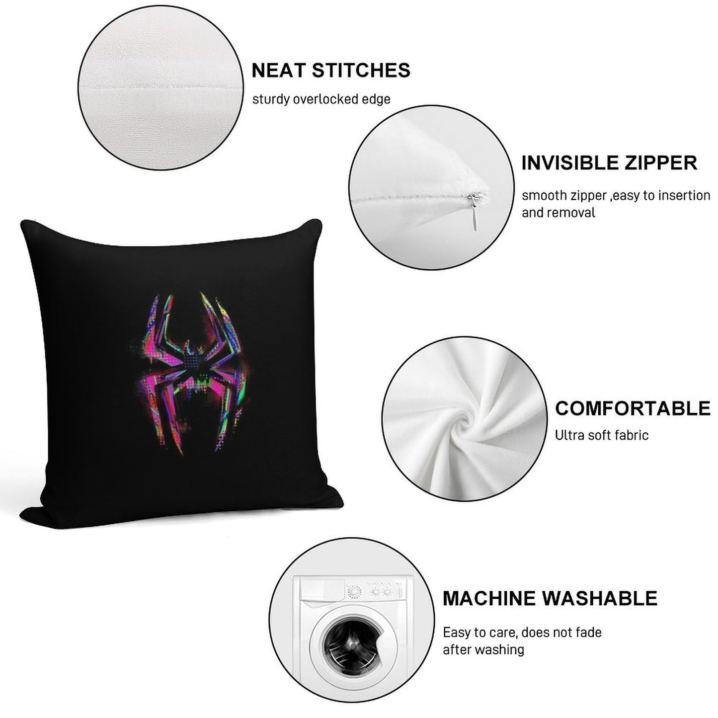 Across The Spider Verse - Logo Soft Style Accent Throw Pillow