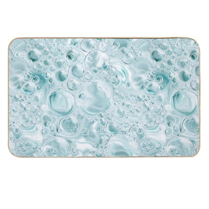 Aqua Effervescence Clear Fizzy Bubbles Pattern  Stain-Proof Bath Mat